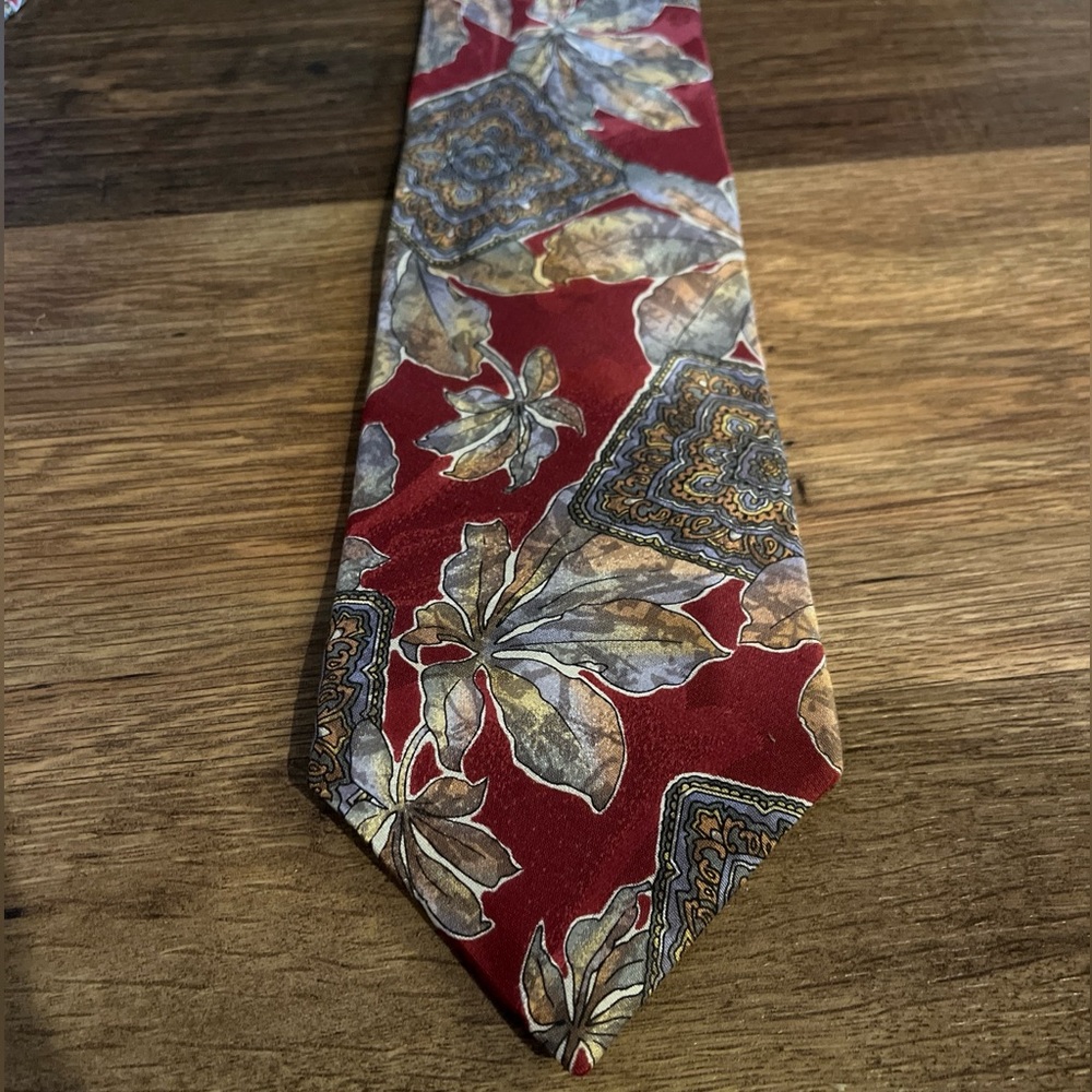OSCAR DE LA RENTA/MORTON THOMAS Floral Ties - Silk - USA Vintage